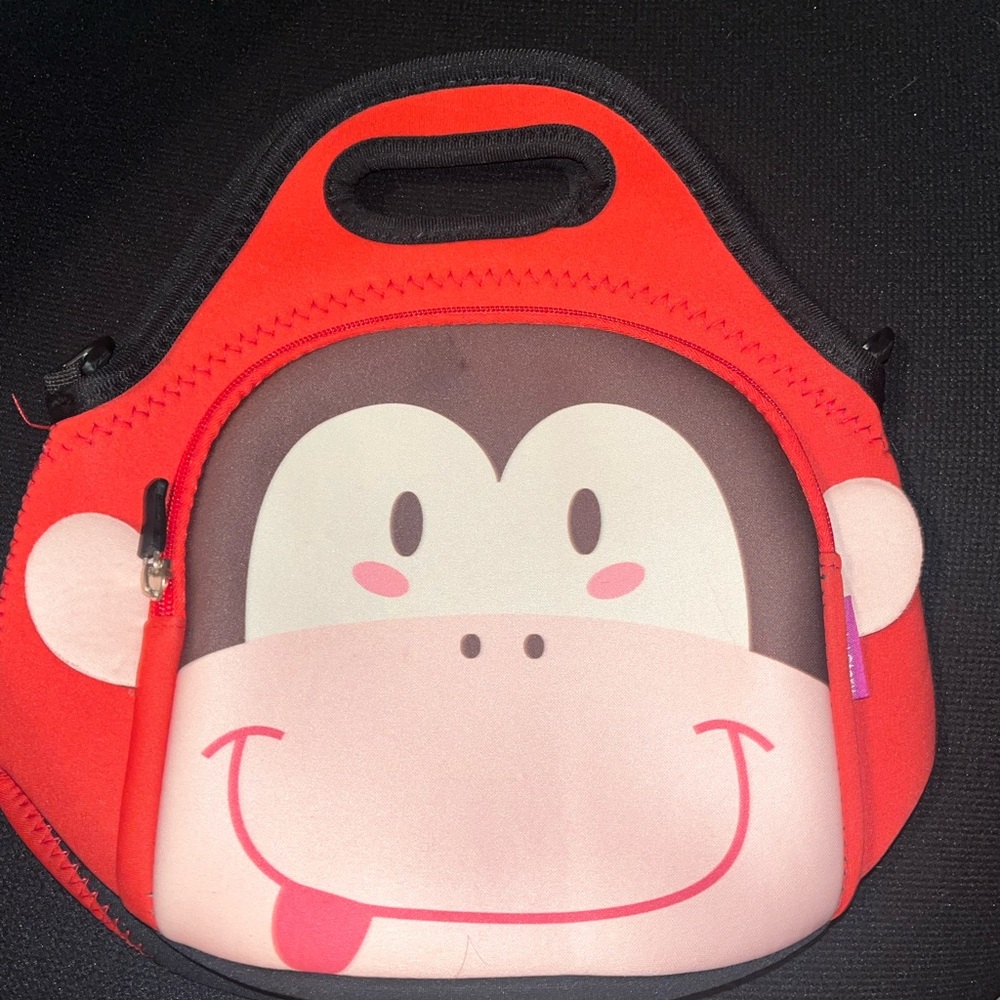Monkey Face Lunch‎ Bag with Red Handle - Picture 3 of 6